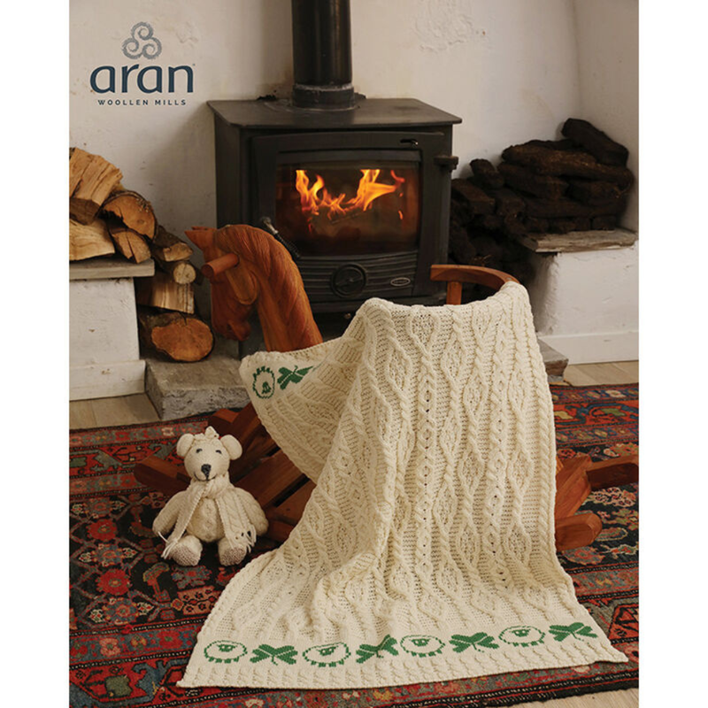 Merino Sheep & Shamrock Baby Throw